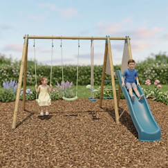 Jouet-Jeux de plein air-Portique balançoire optima avec toboggan pour enfants