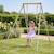 Portique balançoire métal 1 enfant hauteur 1.90 m avec siège sécurisé Gris 1 - vertbaudet enfant 