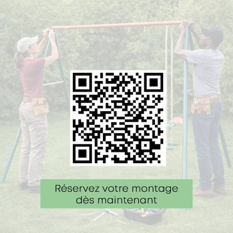 Portique balançoire métal 1 enfant hauteur 1.90 m avec siège sécurisé Gris 5 - vertbaudet enfant 
