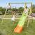 Portique balançoire poutre métal 2,30 m techwood arroba - 4 enfants Bois 1 - vertbaudet enfant 