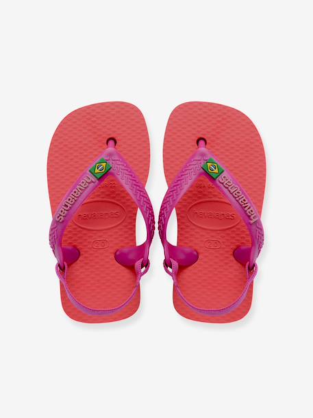 Tongs Baby Brasil Logo II corail+jaune 4 - vertbaudet enfant 