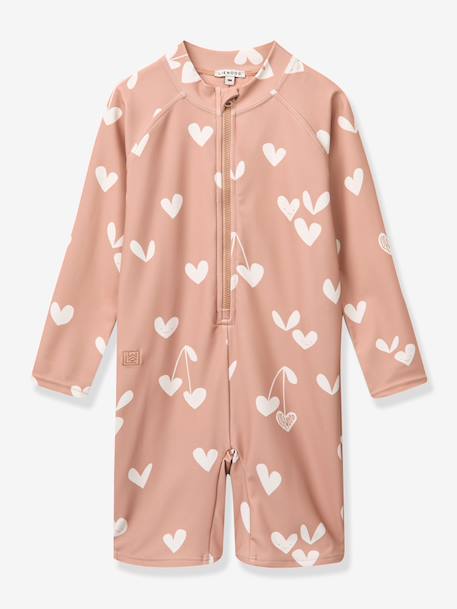 Combinaison de bain manches longues beige+rose 4 - vertbaudet enfant 