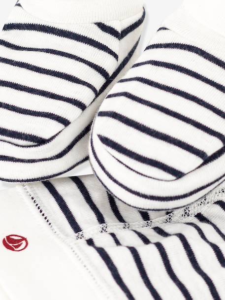 Lot bonnet et chaussons bébé mixte marine 2 - vertbaudet enfant 