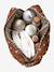 Trousse toilette Mama gaze coton beige imprimé+noisette 9 - vertbaudet enfant 