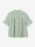Chemise fille en gaze - coton biologique bleu jean+vert sauge 10 - vertbaudet enfant 