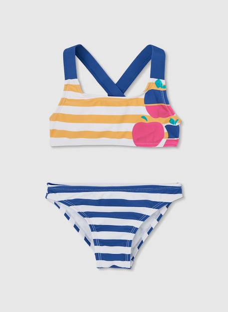 Fille-Maillot de bain-Bikini à rayures