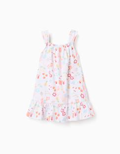Bébé-Robe, jupe-Robe évasée sans manches en coton avec motif plage