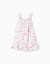 Robe évasée sans manches en coton avec motif plage Blanc 1 - vertbaudet enfant 