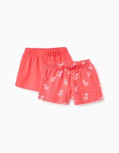 -Lot de 2 shorts en coton unis et imprimés