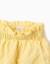 Short en coton avec taille paperbag et broderie Jaune clair 3 - vertbaudet enfant 