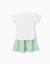 T-shirt en coton + jupe avec motif plage Blanc 2 - vertbaudet enfant 