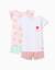 Lot de 2 pyjamas en coton avec imprimés cœur Multicolore 1 - vertbaudet enfant 
