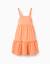 Robe sans manches en coton avec bretelles à volants Orange 1 - vertbaudet enfant 