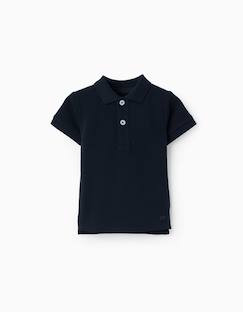 Polo en coton, à manches courtes, boutons  - vertbaudet enfant