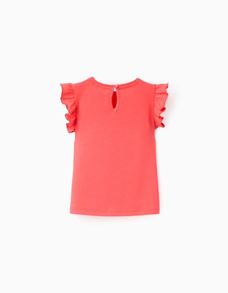 Lot de 2 t-shirts en coton avec imprimé palmiers Bleu clair+Rose 6 - vertbaudet enfant 