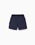 Short cargo en molleton avec cordon de serrage Bleu foncé 2 - vertbaudet enfant 
