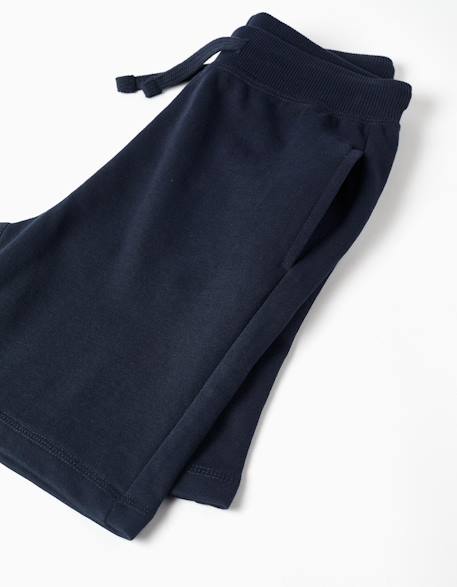 Short en molleton avec cordon de serrage et poches latérales Bleu foncé+Gris clair+Orange sombre+Vert foncé 3 - vertbaudet enfant 