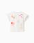 T-shirt en coton avec imprimé fruits et glace Blanc 1 - vertbaudet enfant 