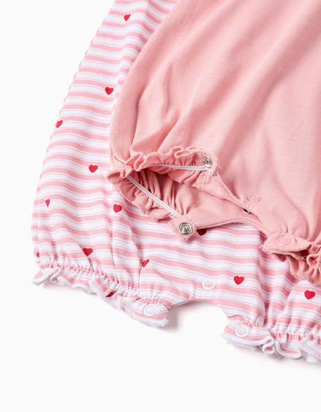 Lot de 2 combishorts en coton avec imprimés Multicolore 4 - vertbaudet enfant 