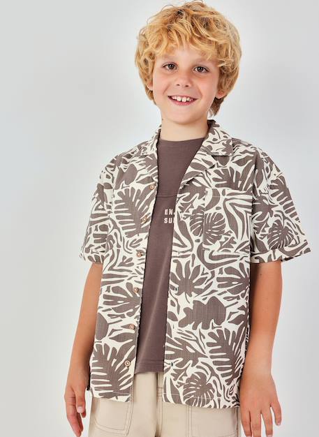 Garçon-Chemise-Chemise  popeline imprimée