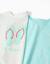 Lot de 2 t-shirts en coton avec imprimés d'été Bleu clair+Jaune clair+Rose 3 - vertbaudet enfant 