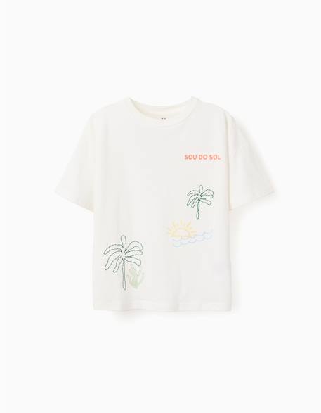 T-shirt en coton avec imprimé sou do sol Blanc 1 - vertbaudet enfant 