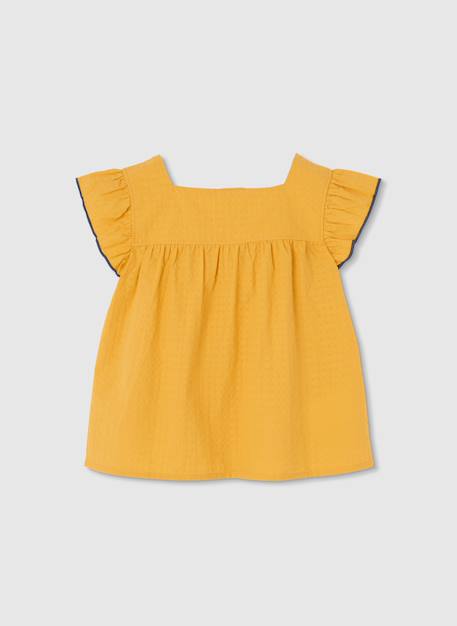 Blouse fille popeline Jaune 3 - vertbaudet enfant 