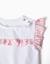 Pyjama en coton à rayures et cœurs Blanc 3 - vertbaudet enfant 