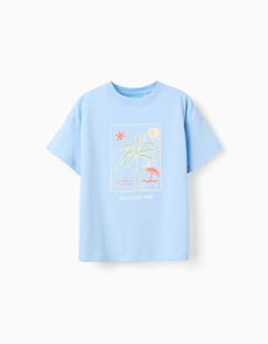 Garçon-T-shirt, polo, sous-pull-T-shirt-T-shirt en coton avec imprimé banho de mar