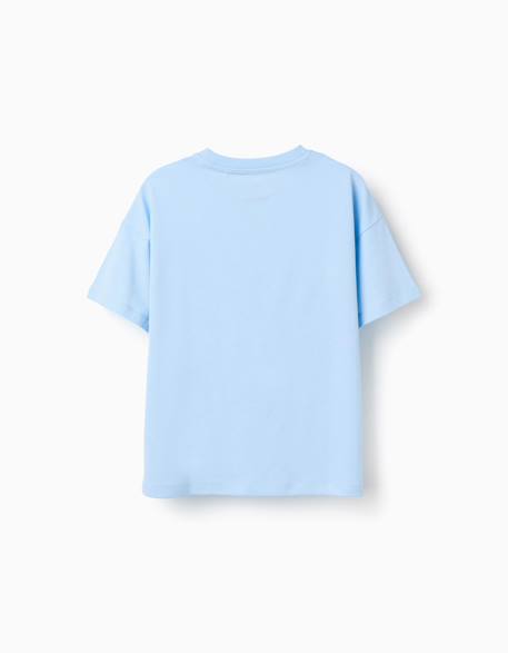 T-shirt en coton avec imprimé banho de mar Bleu clair+Jaune clair 2 - vertbaudet enfant 