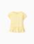 T-shirt en coton avec ourlet à volants Blanc+Jaune clair+Rose 5 - vertbaudet enfant 