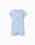 Combishort en coton avec imprimé crocodile Bleu clair 1 - vertbaudet enfant 