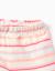 Short en coton à rayures et taille élastique Blanc 3 - vertbaudet enfant 