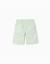 Short midi en sergé avec motif plage Vert clair 2 - vertbaudet enfant 