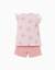 Pyjama en coton avec motif cœur et volants Rose clair 2 - vertbaudet enfant 