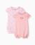 Lot de 2 combishorts en coton avec imprimés Multicolore 1 - vertbaudet enfant 