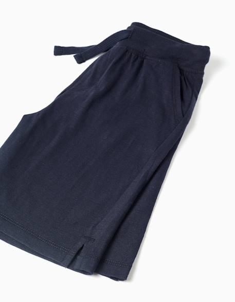 Ensemble t-shirt et short en coton avec imprimé Blanc+Orange sombre 8 - vertbaudet enfant 