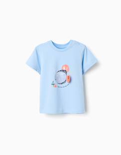 -T-shirt en coton avec imprimé poisson 3d