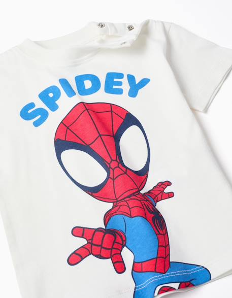 T-shirt en coton et short avec imprimé spidey Bleu 3 - vertbaudet enfant 