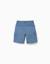 Short midi en sergé avec poches cargo Bleu 2 - vertbaudet enfant 