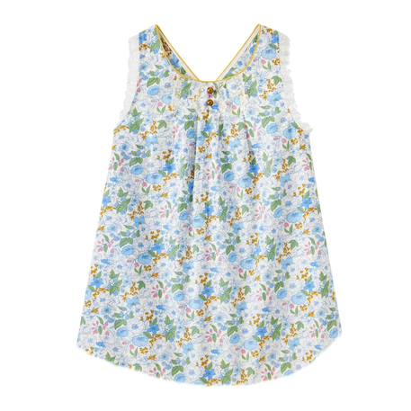 Fille-Blouse  fleurie   à bretelles croisées  anaïs