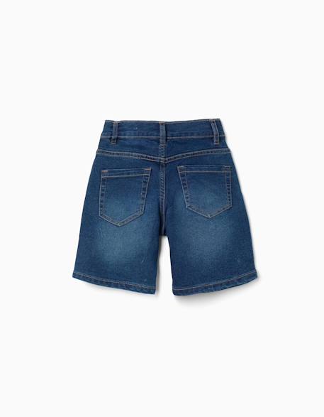 Short en jean midi avec cinq poches Bleu+Bleu foncé 6 - vertbaudet enfant 