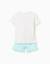T-shirt en coton + short avec imprimé palmiers Blanc 2 - vertbaudet enfant 