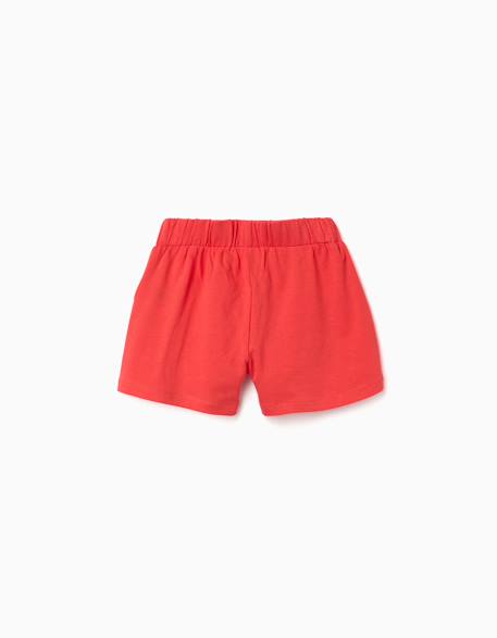 Lot de 2 shorts en coton unis et imprimés Orange sombre+Rose 6 - vertbaudet enfant 