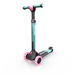 Jouet-Jeux de plein air-Trottinette pour enfants, 2+ ans, pliable, led, nexo bleu