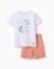 Pyjama en coton à manches courtes et imprimé alligator Blanc 1 - vertbaudet enfant 