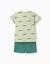 Pyjama en coton à manches courtes et motif alligator Vert clair 2 - vertbaudet enfant 