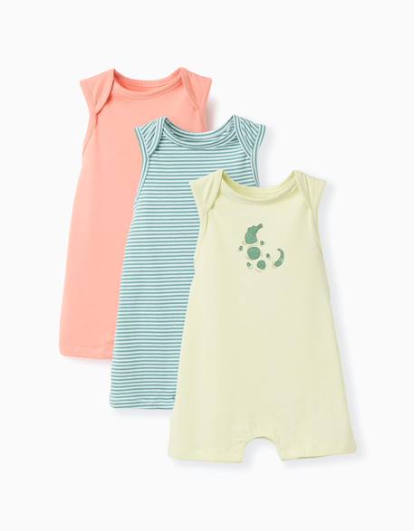 Bébé-Lot de 3 combishorts sans manches en coton