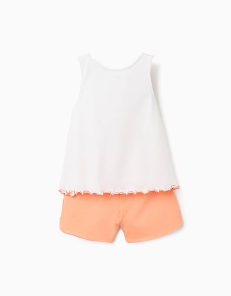 Débardeur à imprimé + short en coton Blanc 2 - vertbaudet enfant 