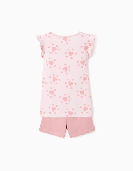 Lot de 2 pyjamas en coton avec imprimés cœur Multicolore 2 - vertbaudet enfant 